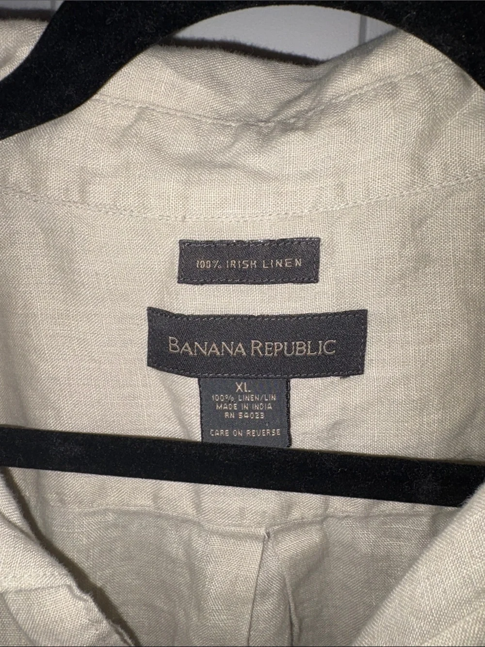 Banana Republic Relaxed Irish Linen Button-Down in Beige